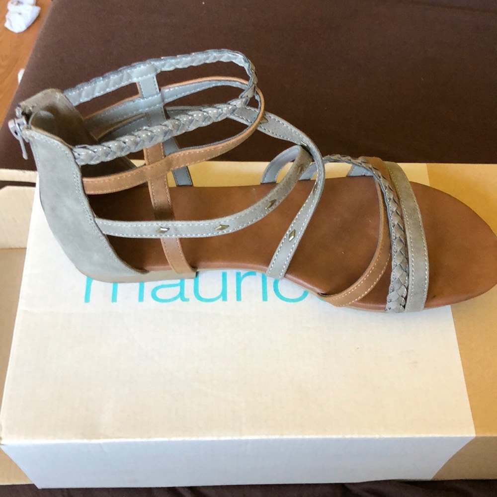 Strappy gladiator sandals w/ zipper from Maurices